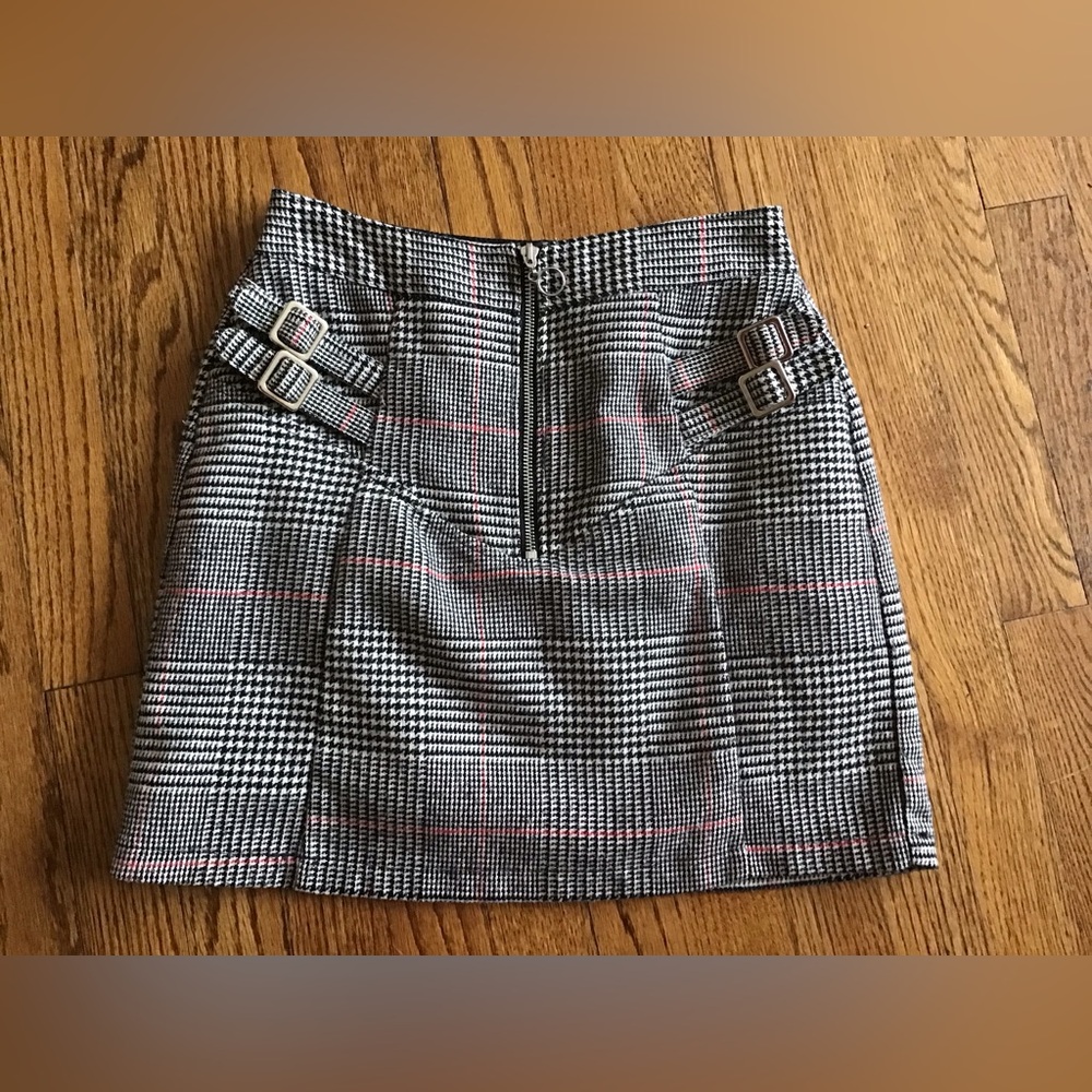 Topshop mini skirt plaid 4 brat Y2K pink grunge